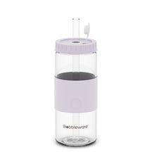 Reusable Straw Tumbler Glass 16oz/500ml -Violet