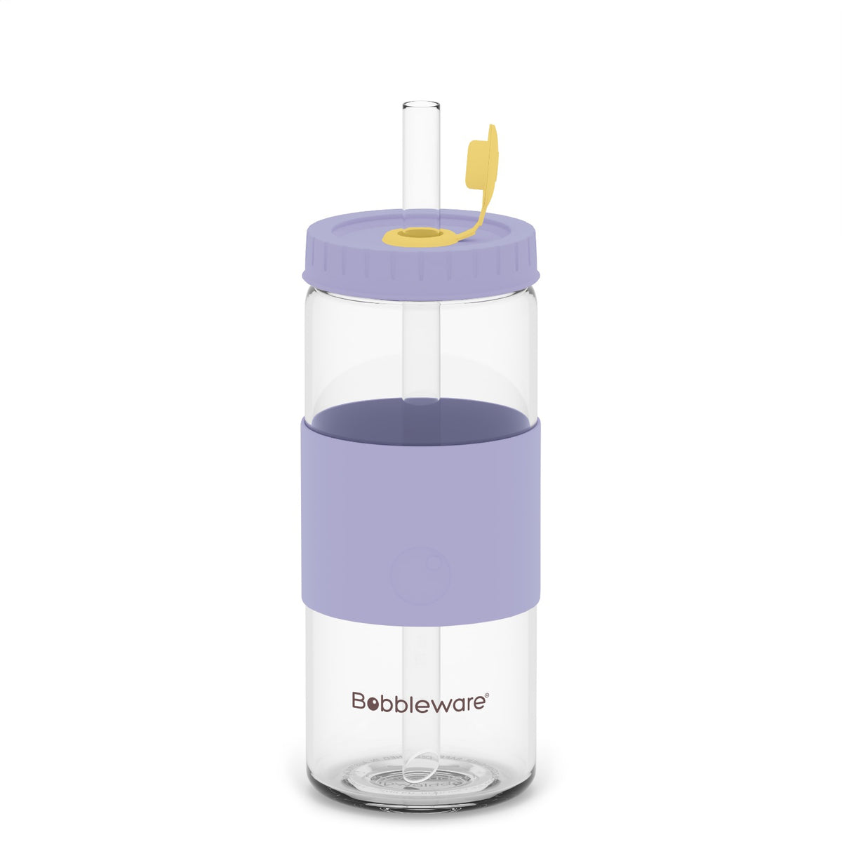 Reusable Straw Tumbler Glass 16oz/500ml -Violet